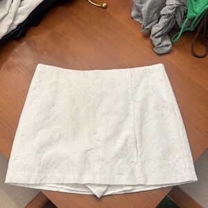 Amanda Uprichard White Lace Mini Skort